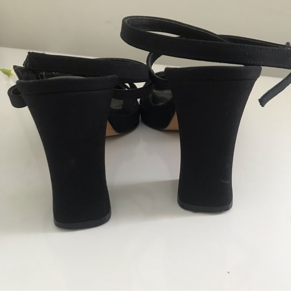 NINE WEST Womens Black Heeled Strappy Sandals Size 6.5 - Picture 9 of 13